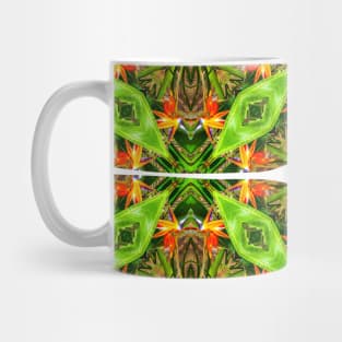 Canna flower pattern resembling the beak of a bird Mug